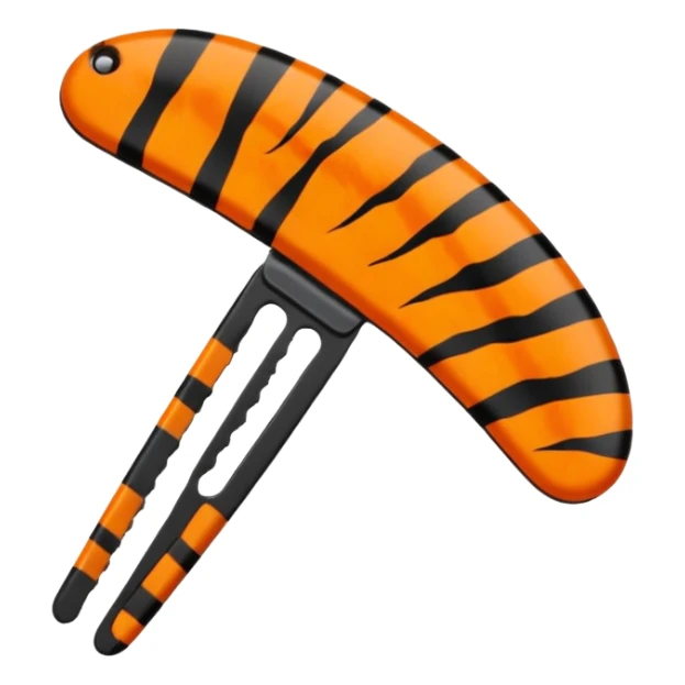 Tiger skin hair clip sticker
