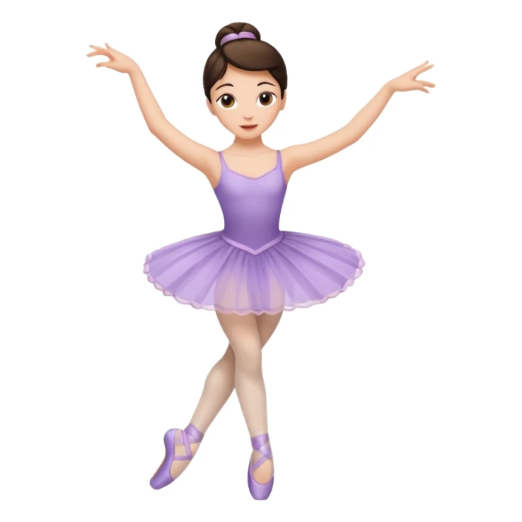 Bunette girl dancing ballet sticker