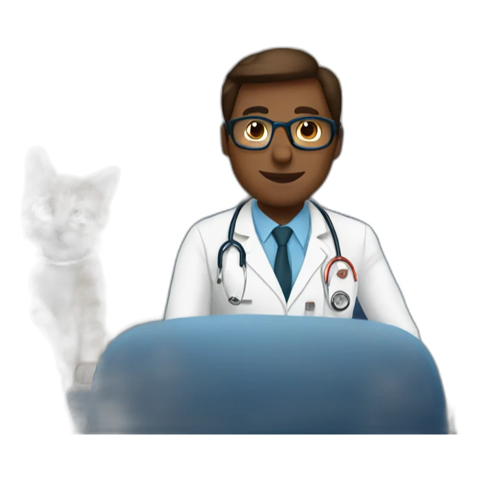 Doctor with cats in airplane sticker