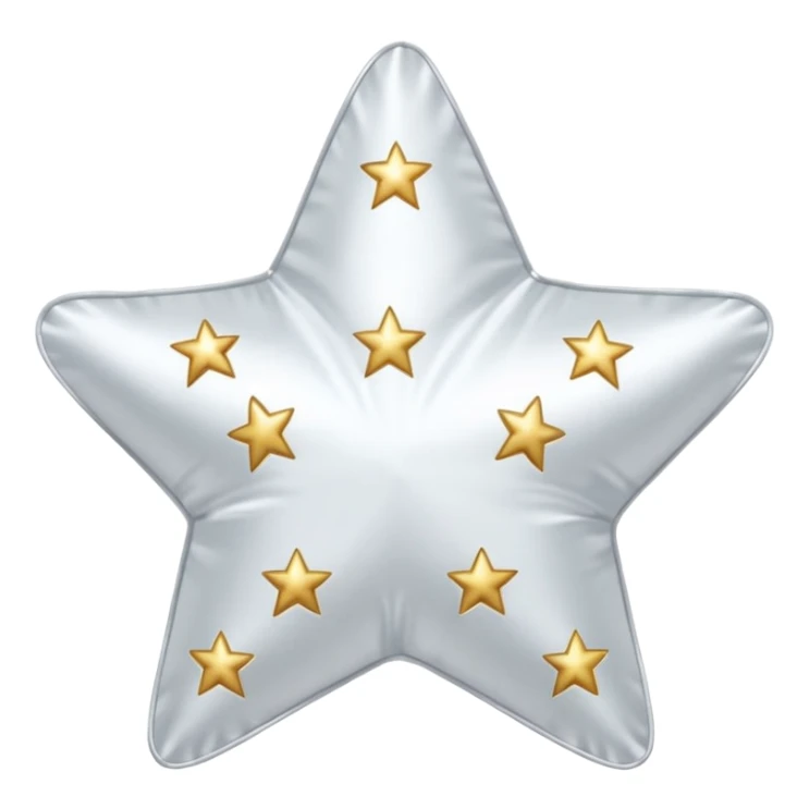White satin Shine stars aesthetic sticker
