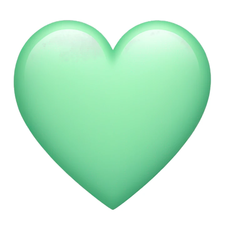 Pastel green heart sticker