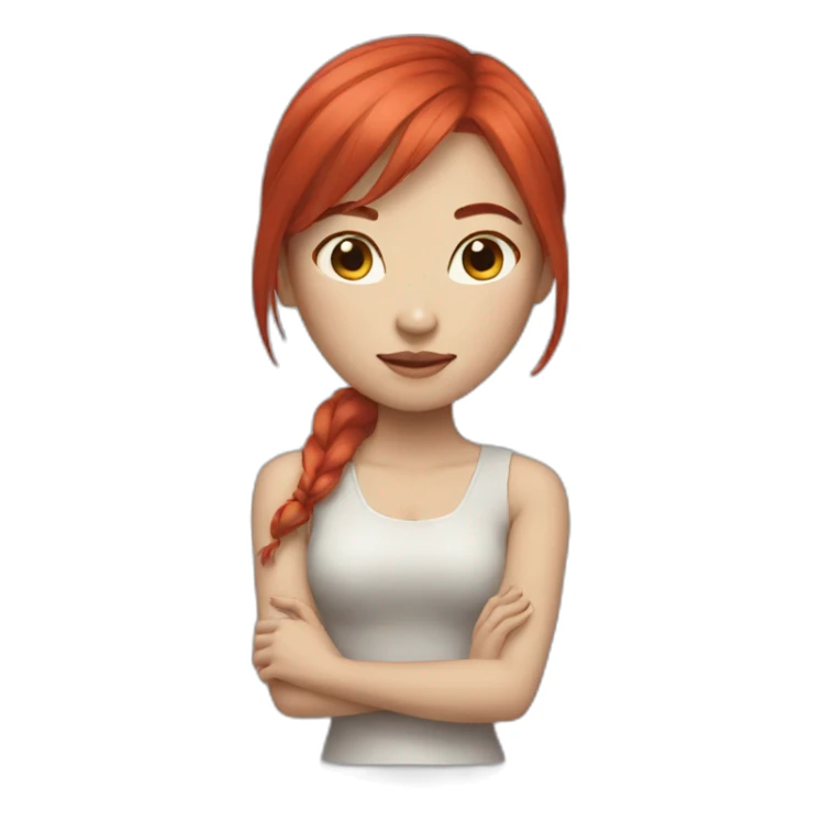 woman Chinese Red hair sticker