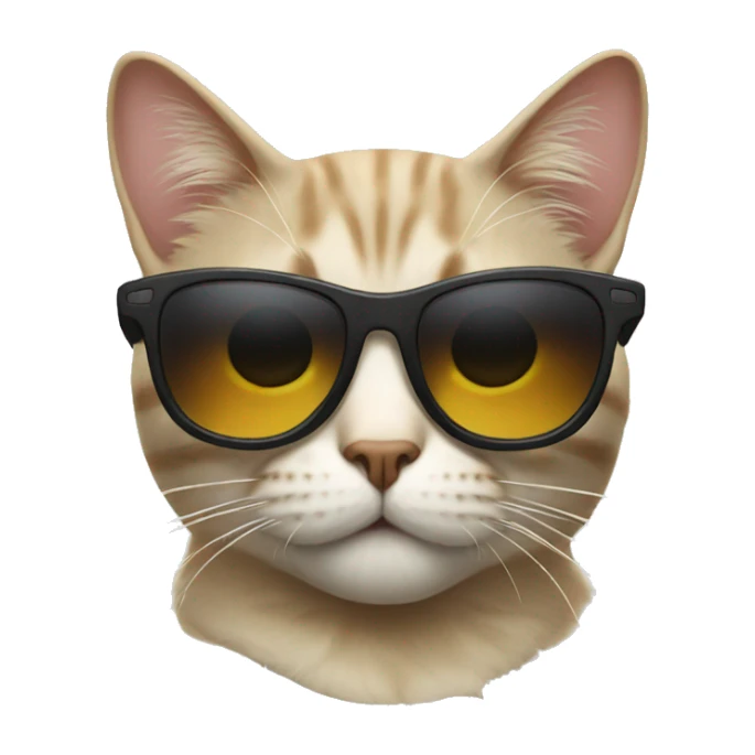 Cat with sunglasses sticker