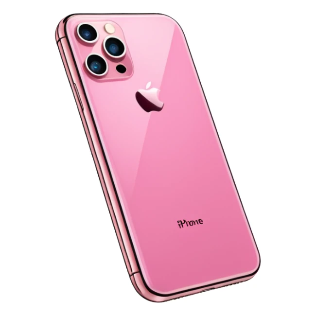 Create me a pink iPhone 17 pro image with the screen in a straight position. png sticker