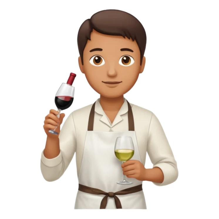 Man making wine sticker