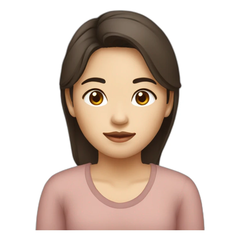 myanmar-girl-with-dark-brown-medium-hair-with-thanakha-on-her-face sticker