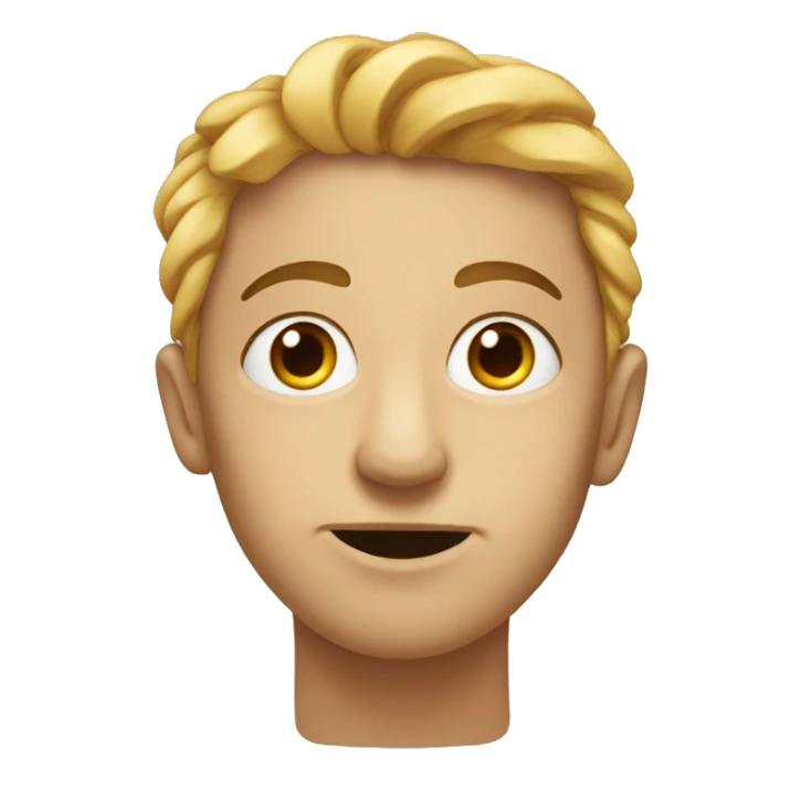 Bottom jaw in front of top jaw, eye brows squinched sticker