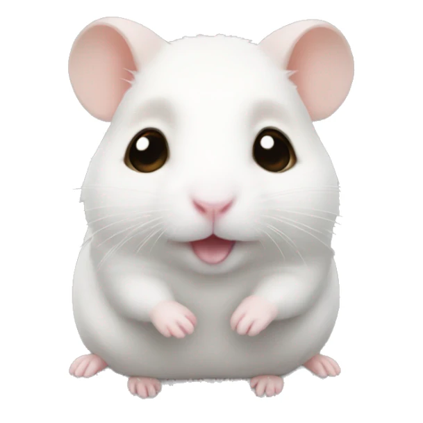 Little white girl hamster  sticker