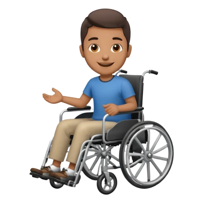person in manual wheelchair sticker