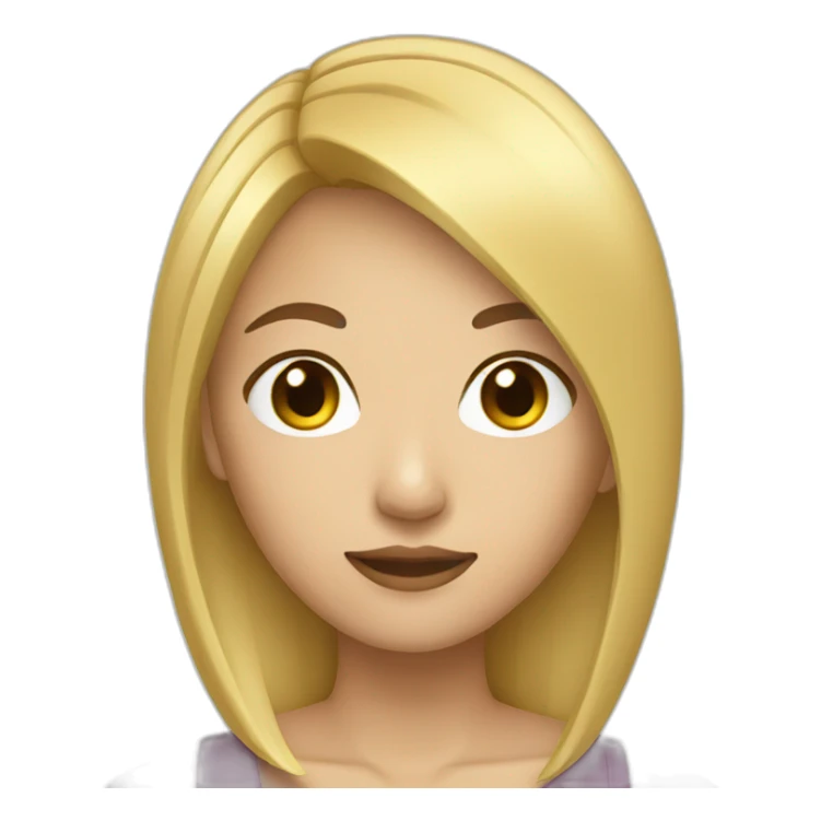 Asian women, with medium straight blonde hair sticker