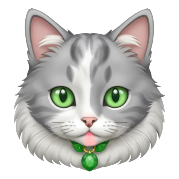 Gatita gris y blanca  sticker