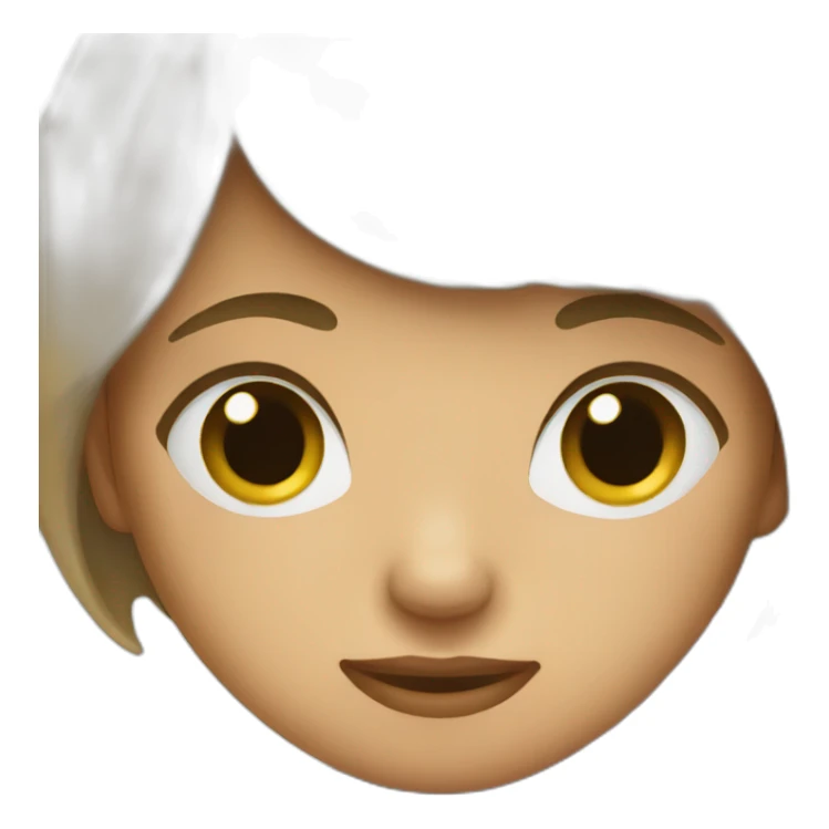 Girl with short hair covering her face with her hand sticker