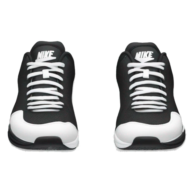 Black and white gym sneakers nike sticker