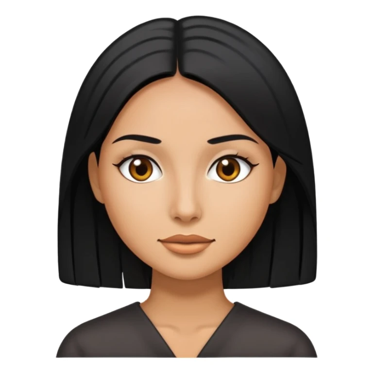 woman with black straight hair and tan skin sticker