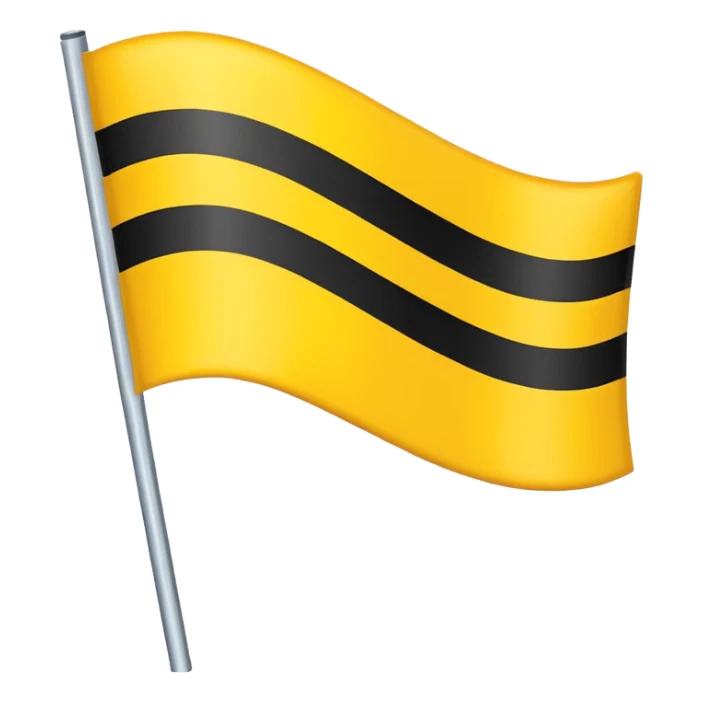 Create 2 yellow lined and 1 black lined flag emoji and put black line between yellow lines sticker