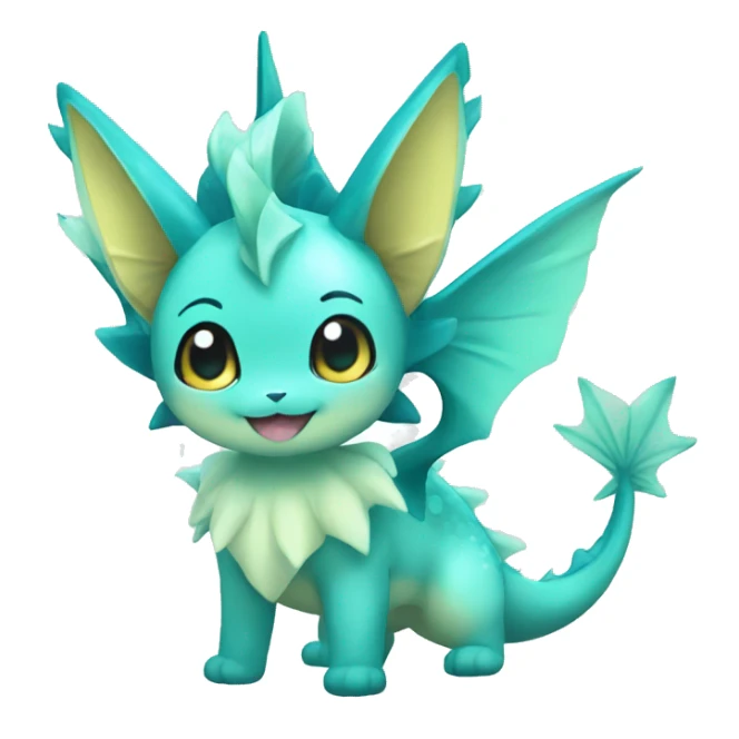 Kawaii Vaporeon full body sticker
