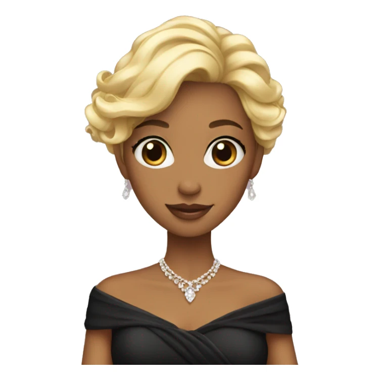 Black dress princess blonde sticker