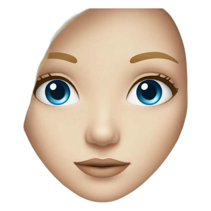 Beautiful blue eyes girl with blond hairs sticker