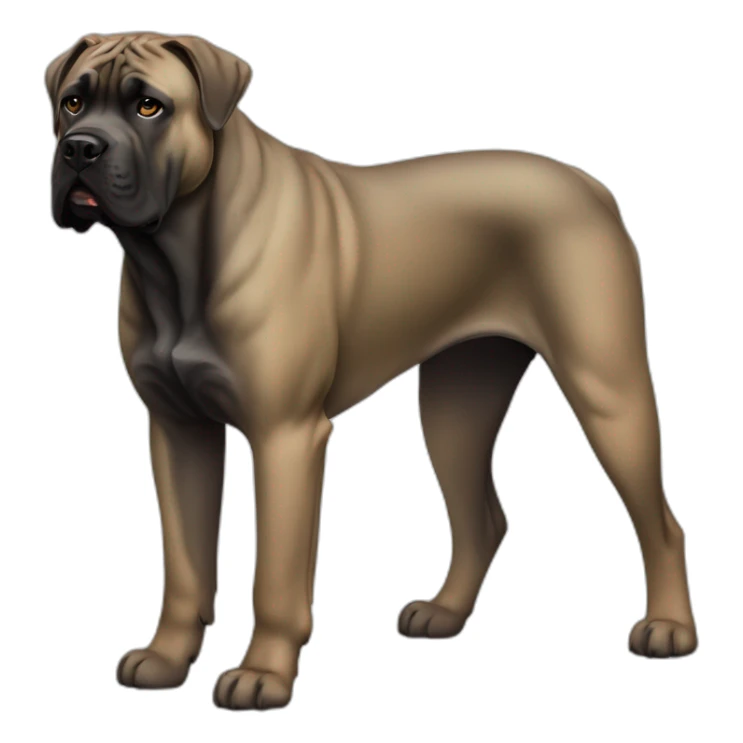 dog Cane Corso color fawn full body sticker