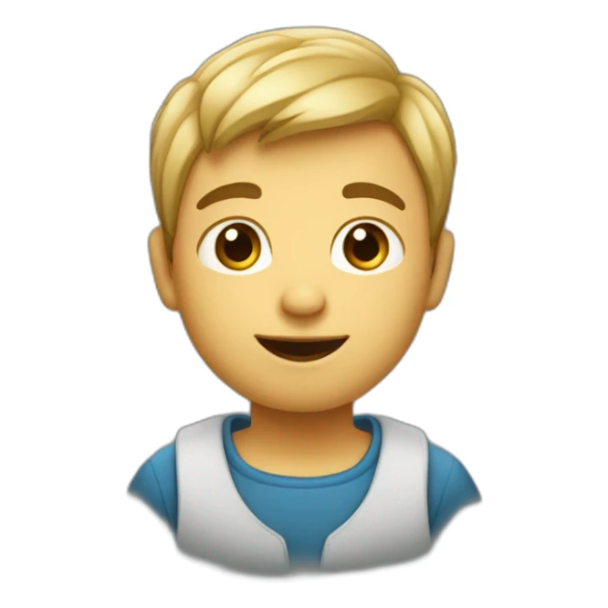 Un garçon avec une tête d œuf sticker