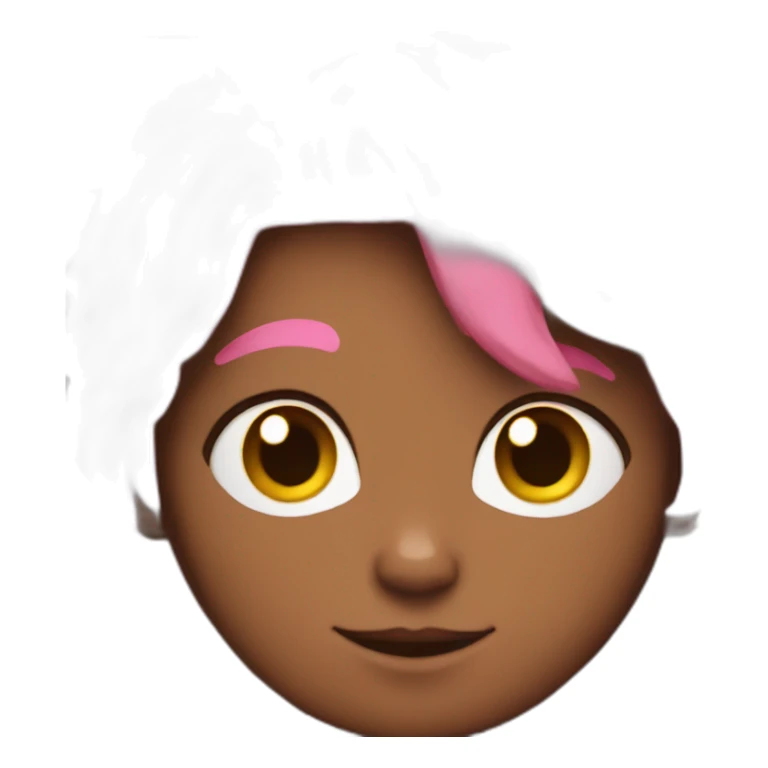 catboy with pink hair and dark skin sticker