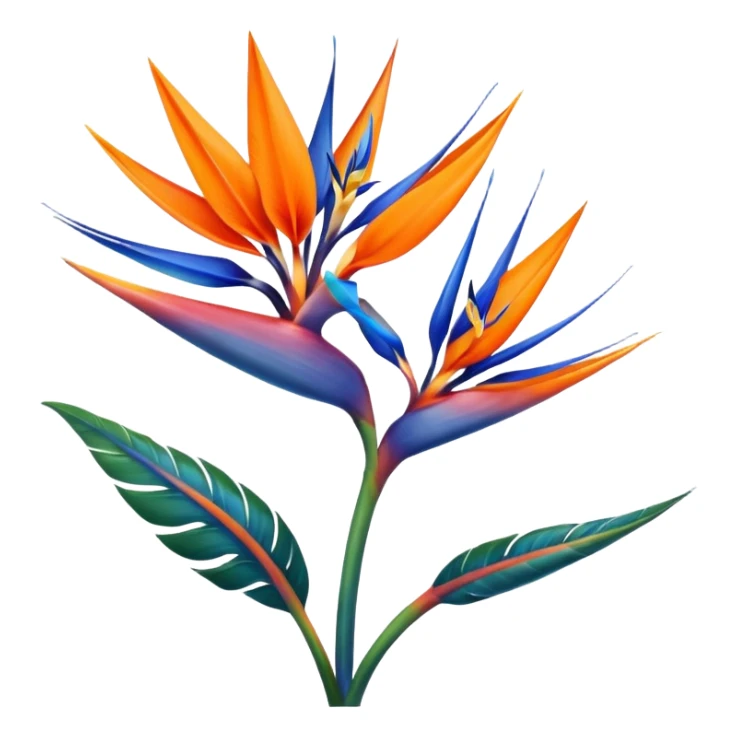 bird of paradise flower sticker