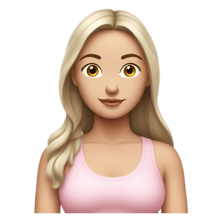 White brunette yoga girl light pink clothes  sticker