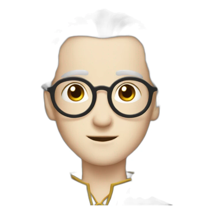 max the white dark hair young balding wizard sticker