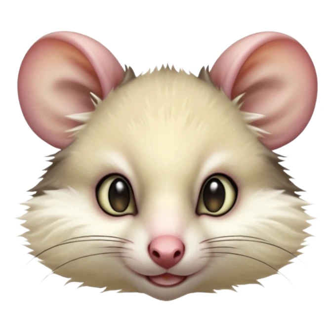 White soft natural realistic romantic vintage antique divine beautiful elegant pretty precious cute young youthful  Fakémon-Pokémon-alien-opossum-feline-rodent-hybrid-creature sticker