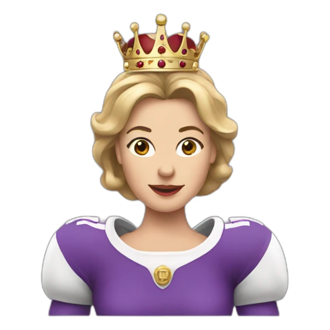 queen elizabet play football sticker
