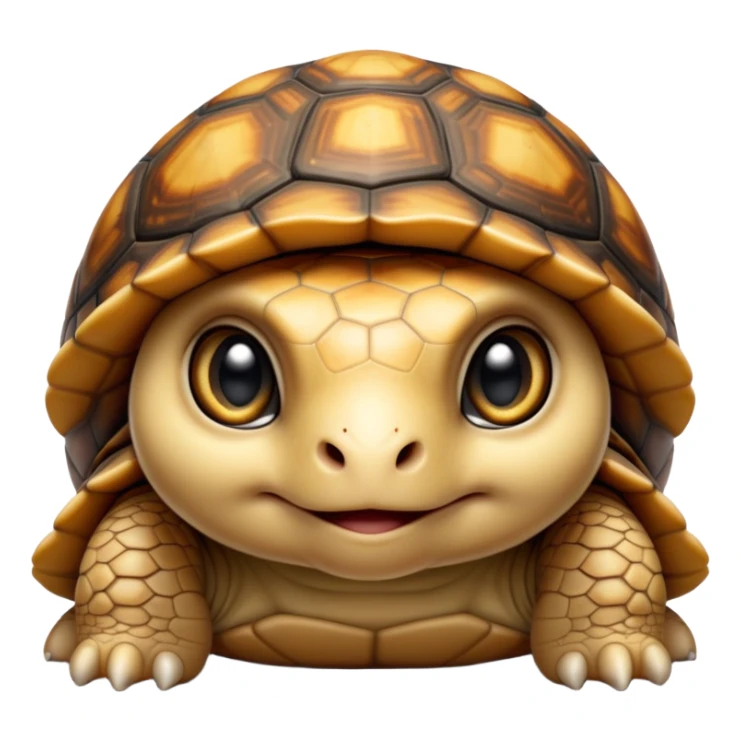 cinematic-baby tortoise-realistic--emoji,,-cute-wise-face-peering-ahead-with-calm-determination,-cute large-eyes-reflecting-centuries of wisdom, sticker