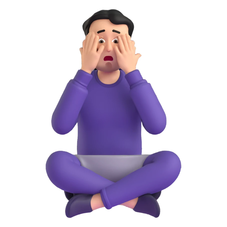 anxious man desperately begging and pleading expression saying please don't leave me sticker