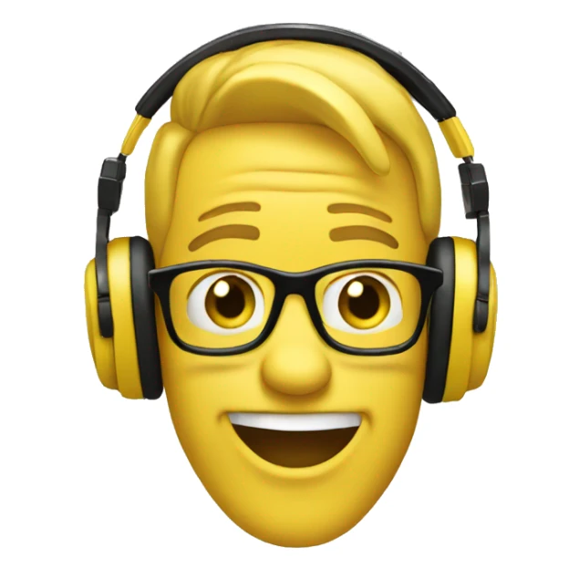 goofy dj yellow emoji  sticker