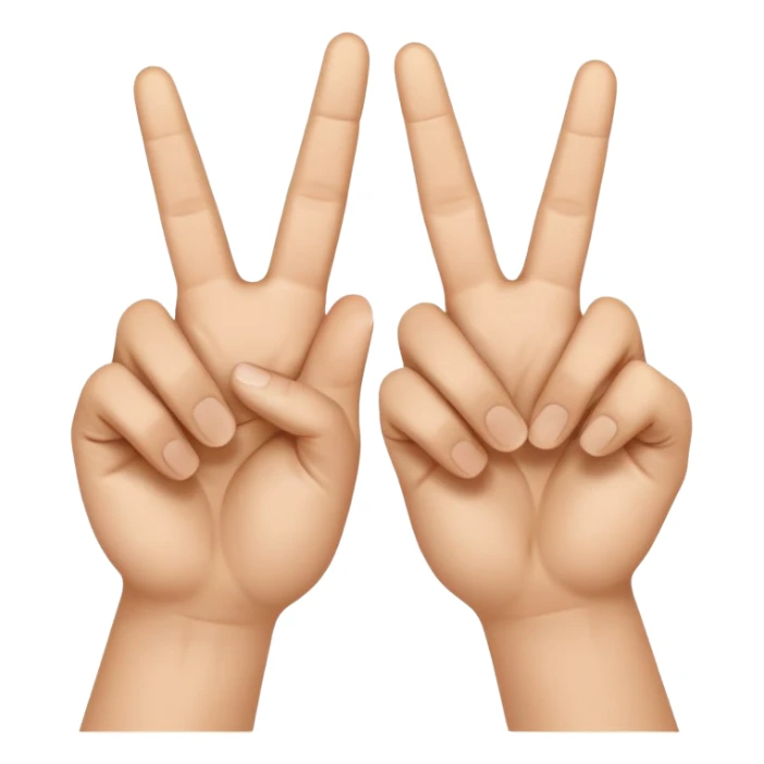 Something similar to this emoji "✌️" with let it show that it is made with AI sticker