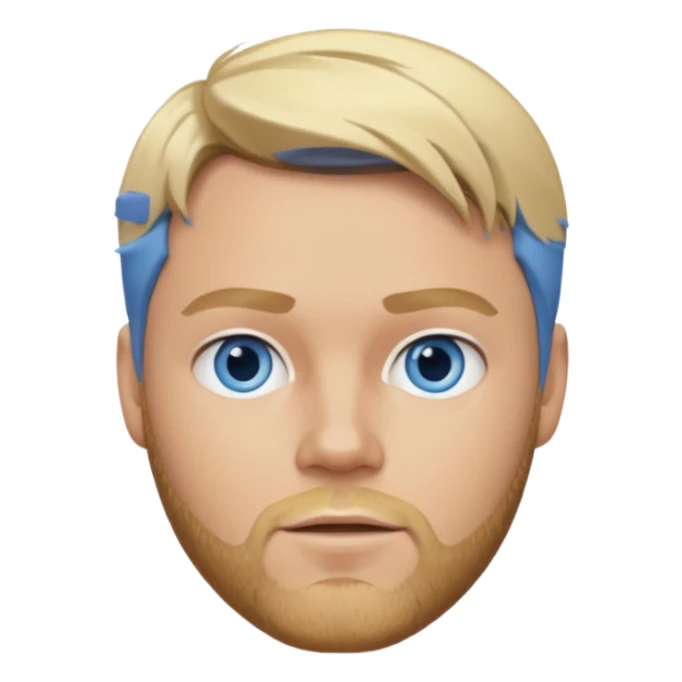 Brian McFadden blonde hair, blue eyes sticker