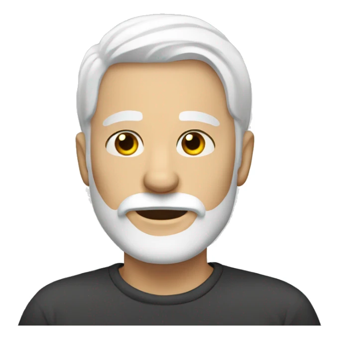 guy-with-white-hair and white beard with hazel eyes sticker