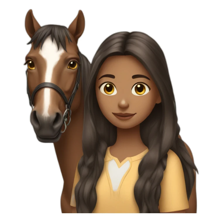 girl-with-cat-and-horse sticker