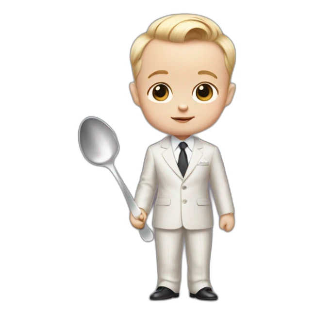 rich boss baby with a spoon sticker