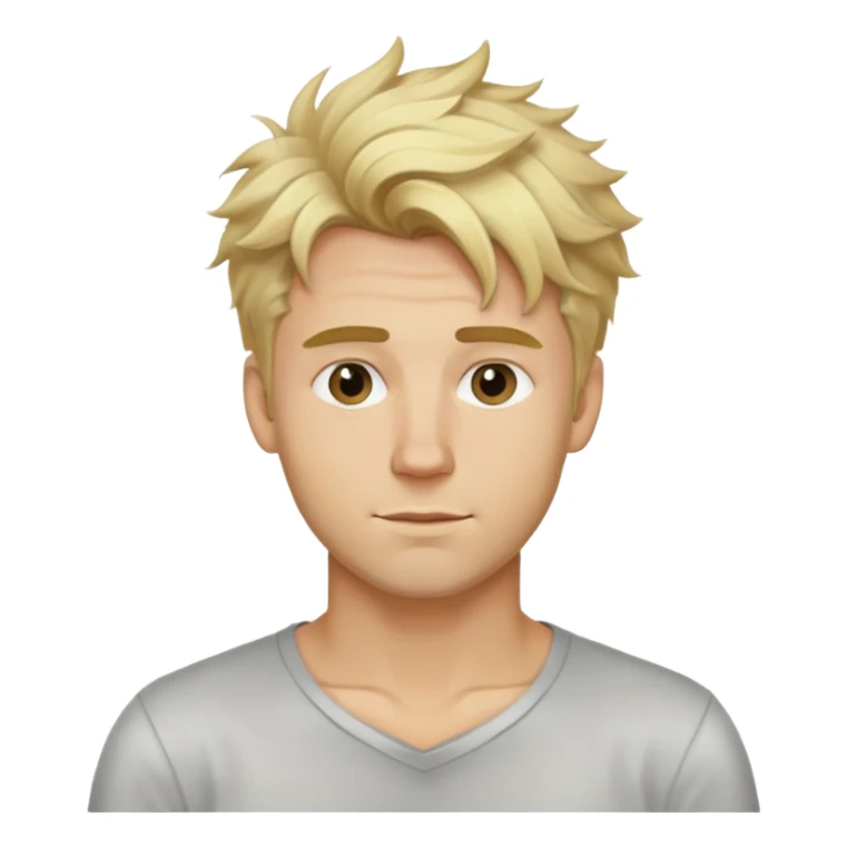 Gay man, tall, blonde, handsome, messy hair sticker