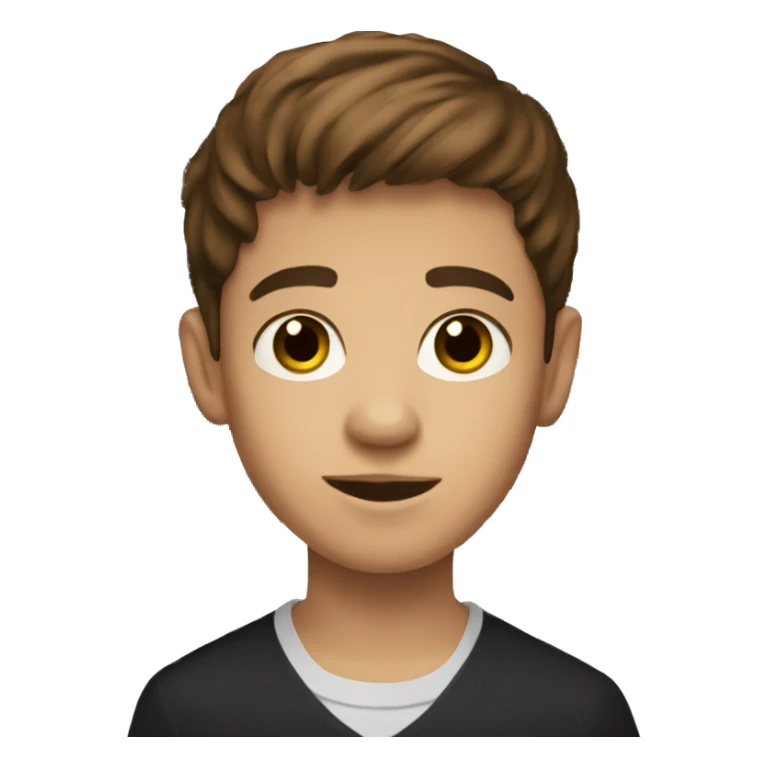 Brown hair brown eye boy playing a grand piano sticker