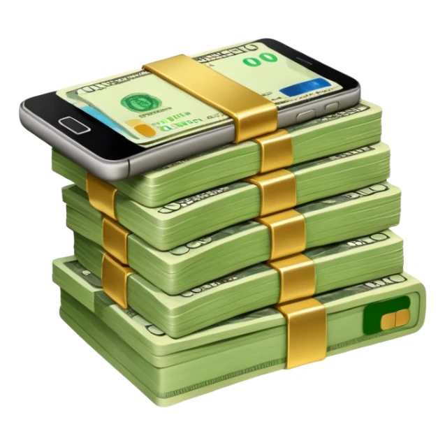 Dolares en efectivo, tarjetas, teléfono  sticker
