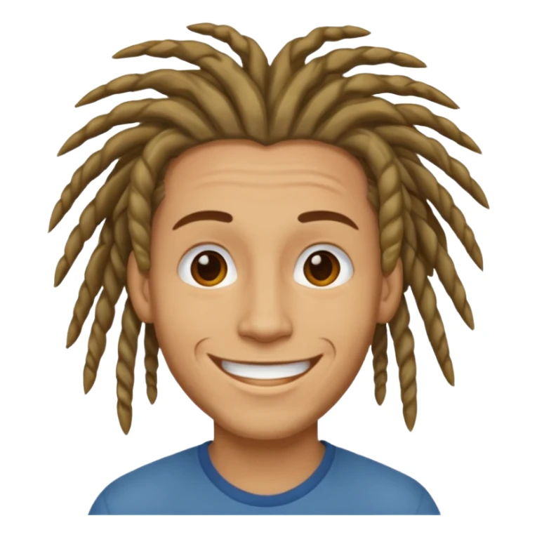 man light skin with dread hair sticker