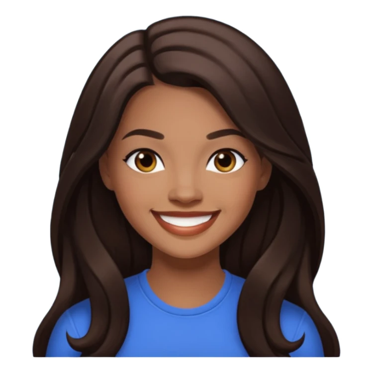 Brandi Williams with dark brown long hair sticker