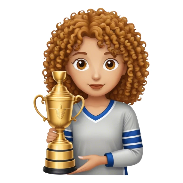 curly girl with a stanley cup  sticker