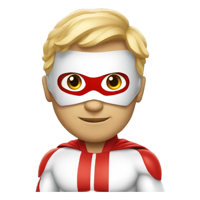 canadian superhero wearing red and white clothes sticker