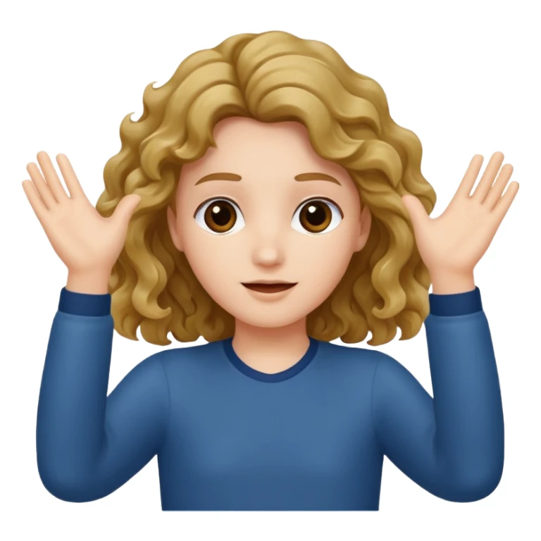 I am innocent hands up it was not me wavy hair sticker