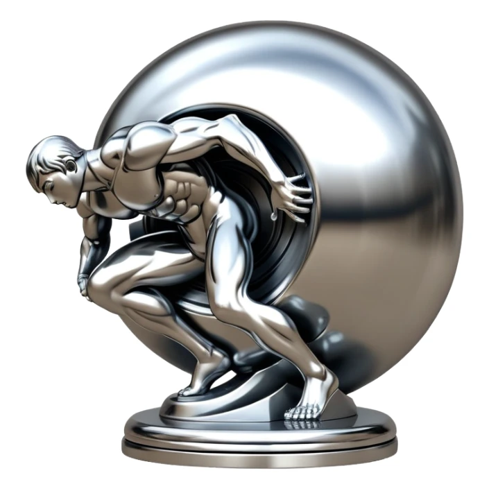 sorayama Sisyphus sculpture sticker