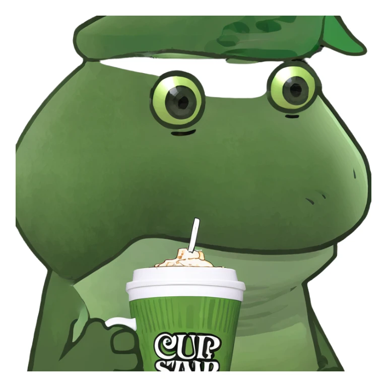 World in a cup with rap stars sticker