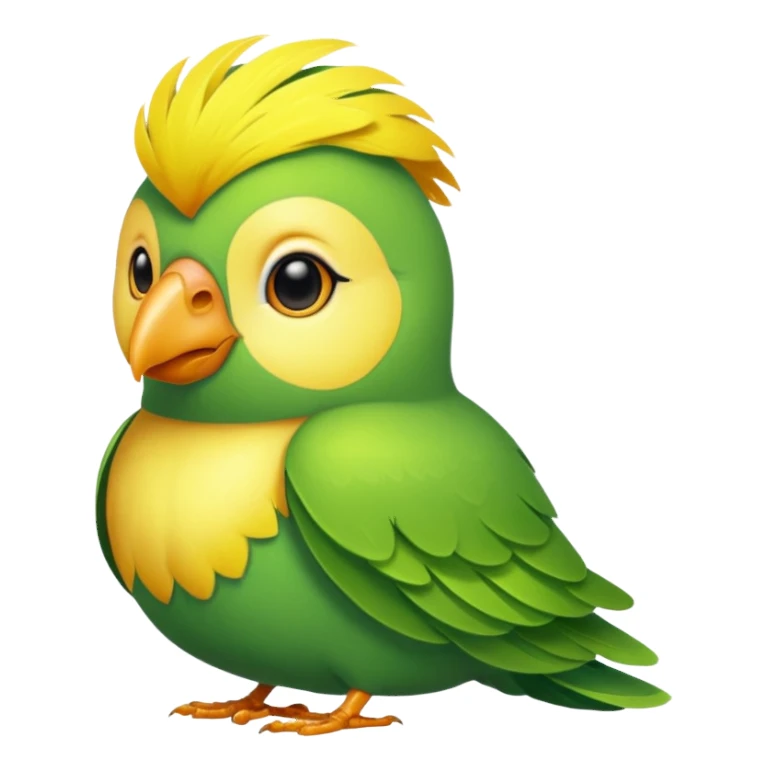 A love bird with color green and his head yellow sticker