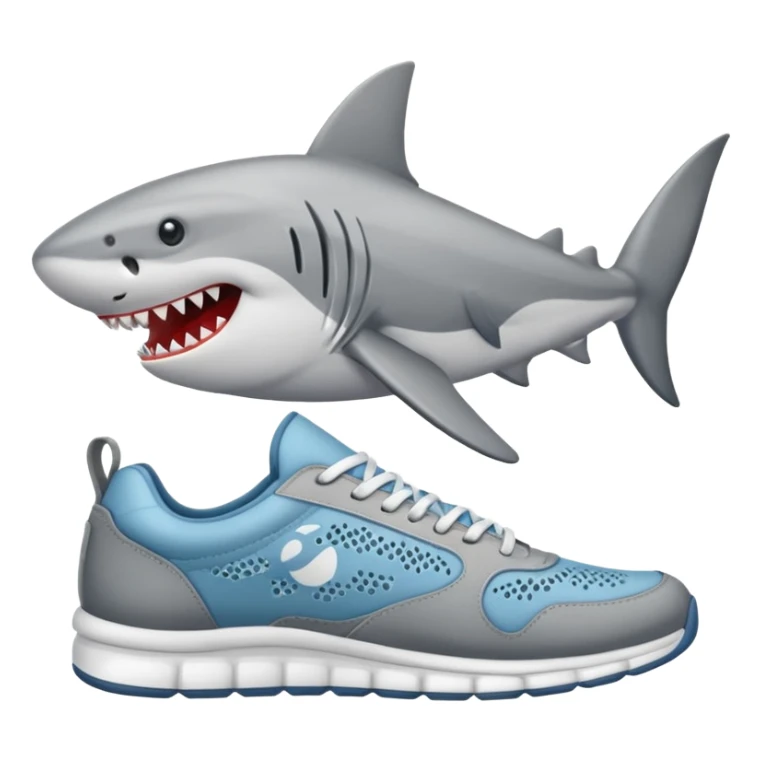 Un tiburón con tenis sticker